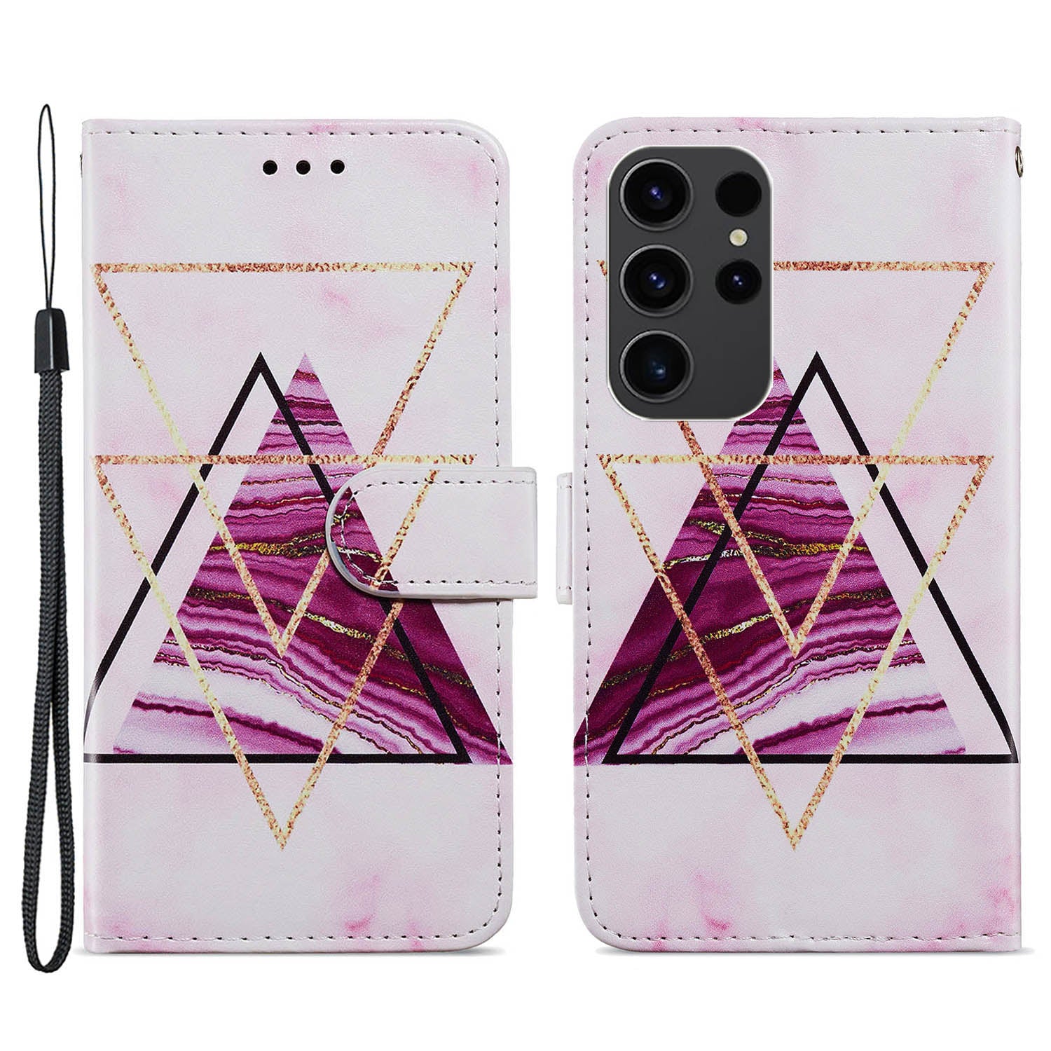 For Samsung Galaxy S23 Ultra Pattern Printing PU Leather Cover Wallet Stand Protective Phone Case with Strap For Samsung Galaxy S23 Ultra Pattern Printing PU Leather Cover Wallet Stand Protective Phone Case with Strap